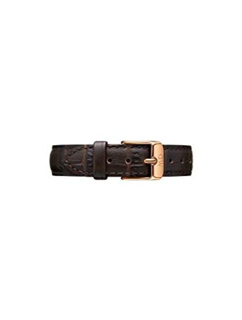 Daniel Wellington Petite York Italian Leather Watch Band, Rose Gold, 14mm
