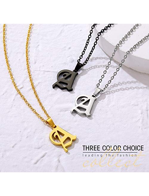 GoldChic Jewelry i Love u Necklace in 100 Languages, Old English Initial Necklace for Women/Girls,I Love You Necklaces for Girlfriend, Adjustable Chain Length 18"-20", wi