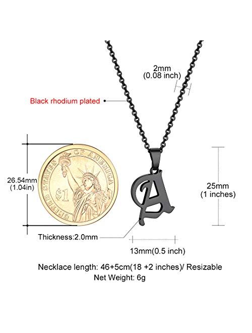 GoldChic Jewelry i Love u Necklace in 100 Languages, Old English Initial Necklace for Women/Girls,I Love You Necklaces for Girlfriend, Adjustable Chain Length 18"-20", wi
