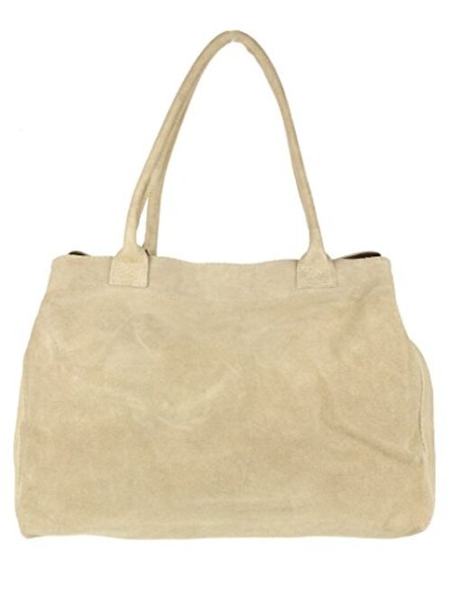 Girly Handbags Italian Suede Leather Shoulder Bag 