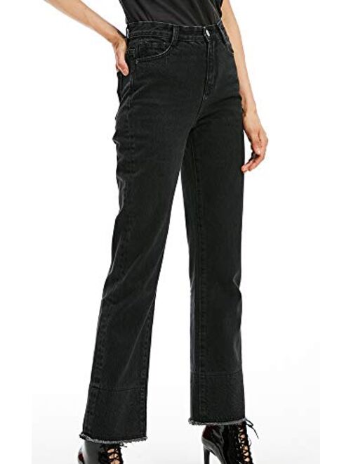 LISUEYNE Women's Bootcut Jeans Relaxed Fit Flare Jeans Stretch Jeans High Rise Denim Jean for Women Trousers