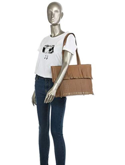 Girly Handbags Womens 2 in 1 Tassel Handbag