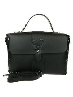 Girly Handbags Studs Genuine Satchel