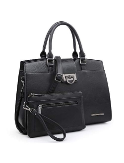 Women Top handle Handbags Shoulder Purses Monogram Satchel Bags Work Tote Bags with Strap