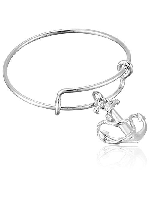 Alex and Ani Expandable Wire Ring, Anchor, 14k Stackable Ring, Size 7-9