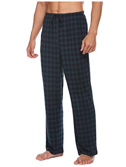 Ekouaer Mens Pajamas Plaid Pajama Pants Sleep Long Lounge Pant with Pockets Soft PJ Bottoms for Men