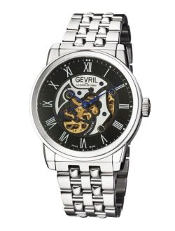 Men's Vanderbilt Swiss Automatic Silver-Tone Stainless Steel Bracelet Watch 47mm