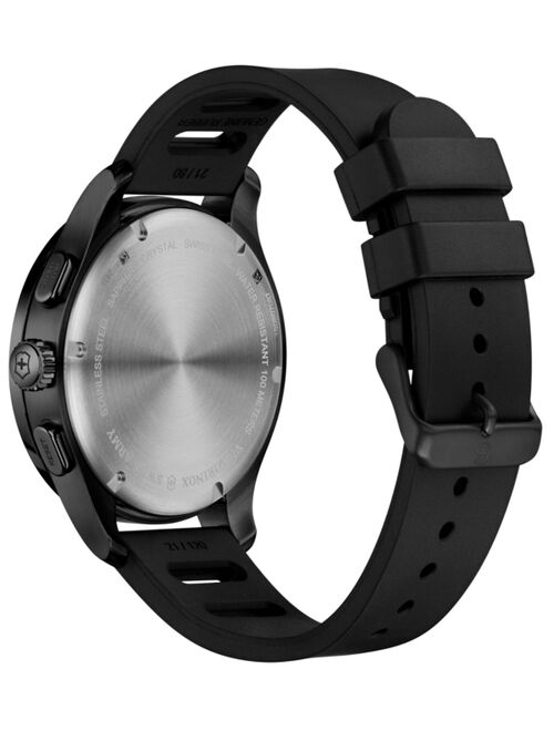 Victorinox Swiss Army Men's Swiss Chronograph Alliance Sport Black Rubber Strap Watch 44mm