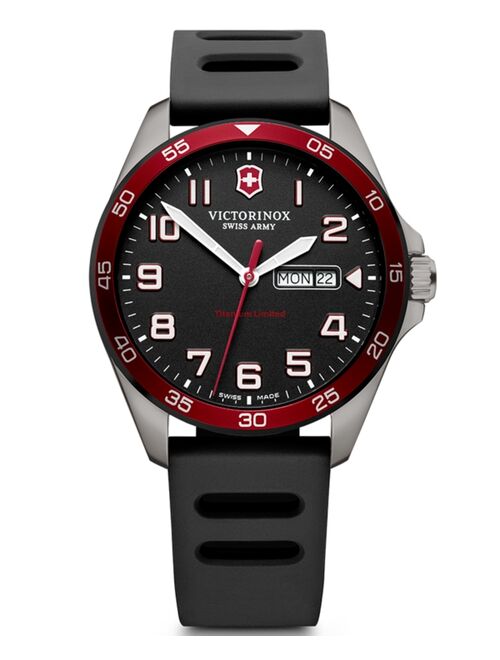 Victorinox Swiss Army FieldForce Titanium Black Rubber Strap Watch 42mm - A Limited Edition