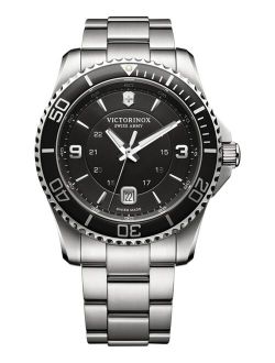 Men's Swiss Maverick Stainless Steel Bracelet Watch 43mm 241697