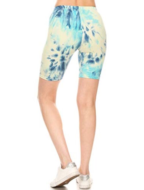Leggings Depot Women's Fashion Biker Shorts Popular Prints BAT1