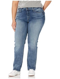 Women's Plus Size Avery Curvy Fit High Rise Straight Leg Jeans