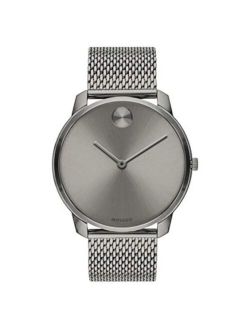 Men's Swiss Quartz Watch with Stainless Steel Strap, Grey, 21 (Model: 3600599)