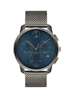 Men's Swiss Quartz Watch with Stainless Steel Strap, Grey Ion-Plated, 21 (Model: 3600721)