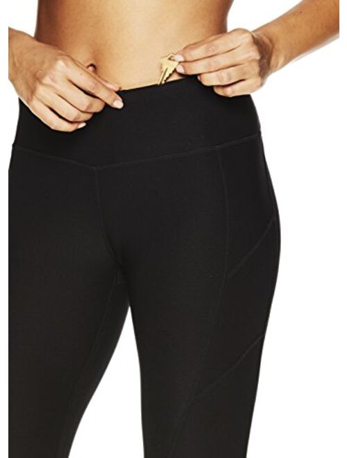 Reebok Women's Printed Capri Leggings With Mid-Rise Waist Performance Compression Tights