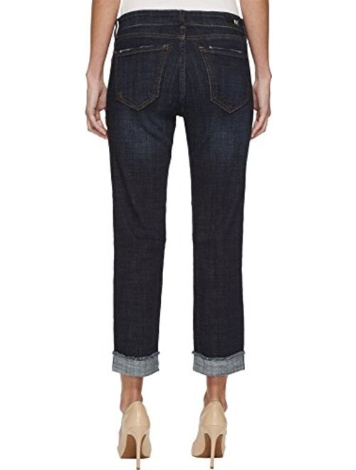 KUT from the Kloth Amy Crop Straight Leg-Roll Up Frey Jeans