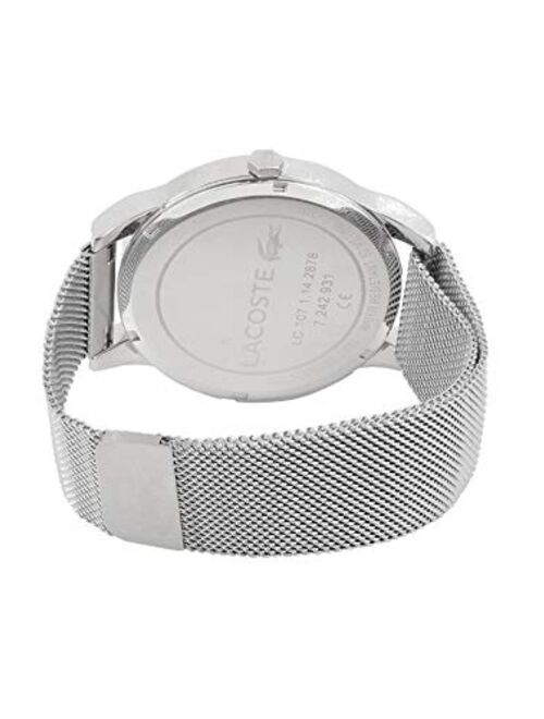 Lacoste Men's Kyoto Quartz Watch with Stainless-Steel Strap, Silver, 20 (Model: 2010969)