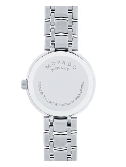 Movado Men's Swiss Chronograph Strato Silver-Tone & Black PVD Stainless Steel Bracelet Watch 44mm 0607006
