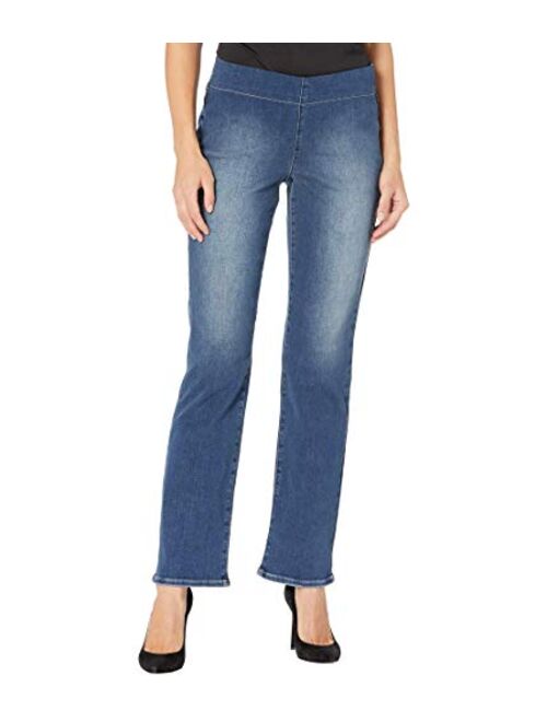 NYDJ Pull-On Straight Leg Jeans in Clean Enchantment