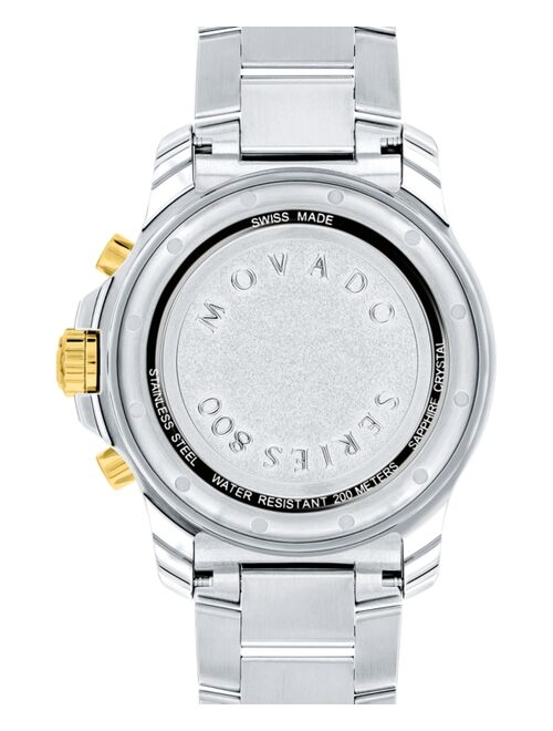 Movado Men's Swiss Chronograph Series 800 Two-Tone PVD Stainless Steel Bracelet Diver Watch 42mm