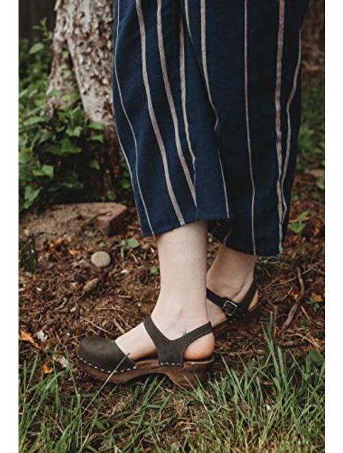 Sandgrens Swedish Handemade Wooden Clog Sandal | Saragasso