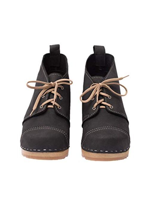 Sandgrens Swedish Handmade Wooden Clog Boot | Chukka Cap Toe