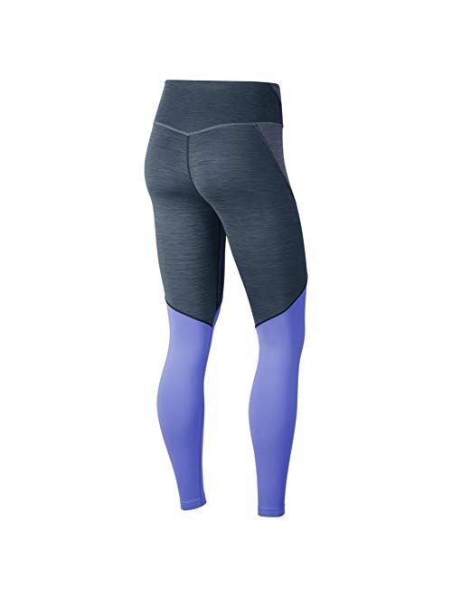 NIKE WOMEN'S ONE MID-RISE COLORBLOCK TRAINING TIGHTS