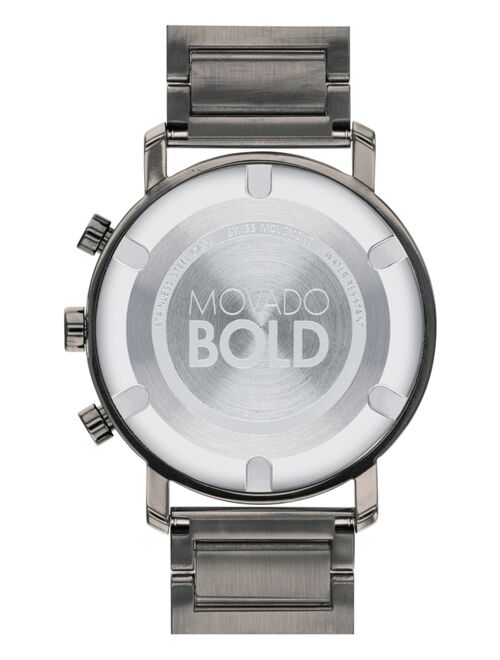 Movado Men's Swiss Chronograph Bold Evolution Gray Ion-Plated Steel Bracelet Watch 42mm, First at Macy's