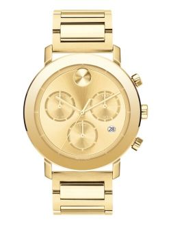 Men's Swiss Chronograph Bold Evolution Gold Ion-Plated Steel Bracelet Watch 42mm, a Macy's Exclusive Style