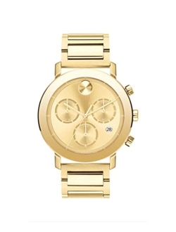 Men's Swiss Chronograph Bold Evolution Gold Ion-Plated Steel Bracelet Watch 42mm, a Macy's Exclusive Style