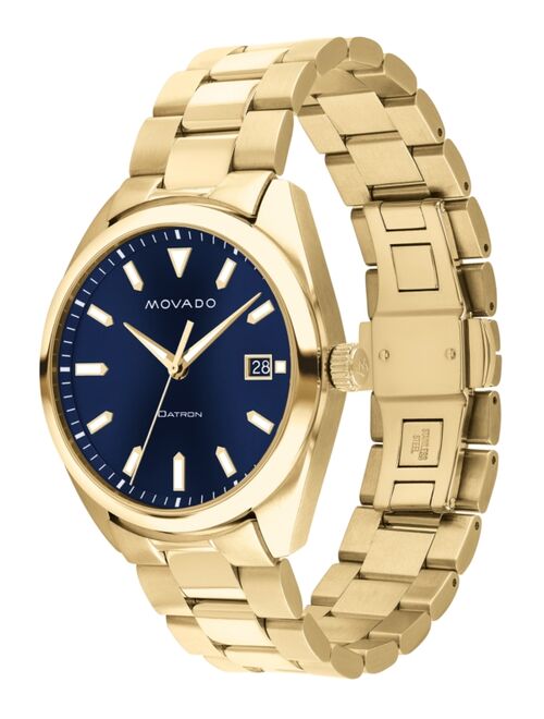 Movado Men's Swiss Heritage Gold Ion-Plated Stainless Steel Bracelet Watch 39mm