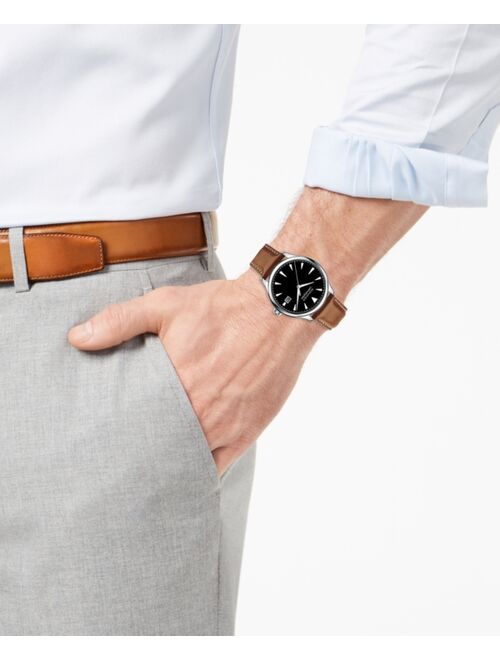Movado Men's Swiss Heritage Series Calendoplan Cognac Leather Strap Watch 40mm 3650001