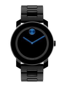 Unisex Swiss Bold Large Black TR90 Polyurethane Bracelet Watch 42mm 3600099