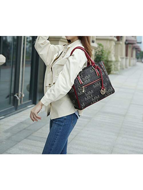 MKF Collection MKF Crossbody Shoulder Bag for Women – PU Leather Top Handle Pocketbook – Roomy Tote Satchel Handbag Purse M Charm