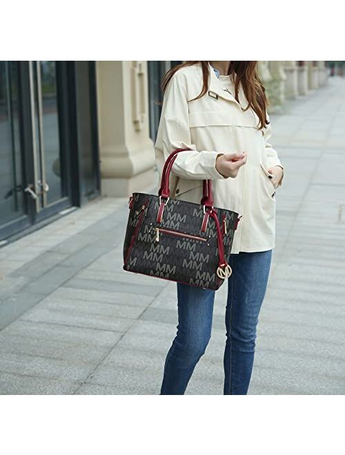 MKF Collection MKF Crossbody Shoulder Bag for Women – PU Leather Top Handle Pocketbook – Roomy Tote Satchel Handbag Purse M Charm