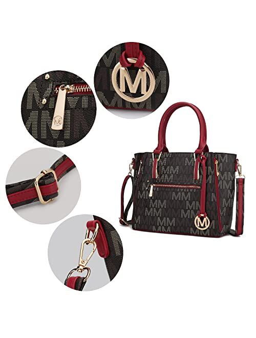 MKF Collection MKF Crossbody Shoulder Bag for Women – PU Leather Top Handle Pocketbook – Roomy Tote Satchel Handbag Purse M Charm