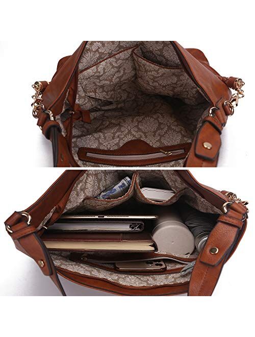 MKF Collection MKF Crossbody for Women - Adjustable Shoulder Strap - PU Leather Top-Handle Handbag Purse Satchel-Tote Bag Charm
