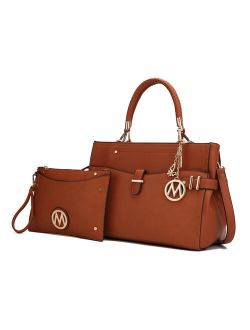 Tenna Satchel Bag with Wallet by Mia K.