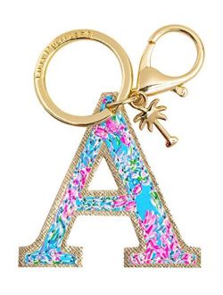 Leatherette Initial Keychain, Letter Bag Charm for Women