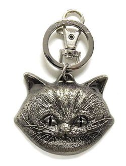 Pewter Key Ring - Cheshire Cat Face