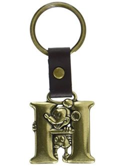 Mickey Mouse Letter H Brass Key Chain