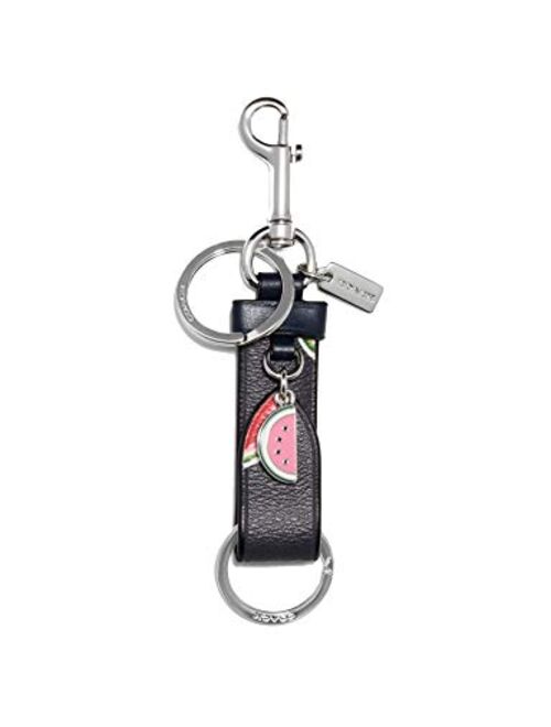 Coach Leather Trigger Snap Bag Charm with Watermelon Print - #1733