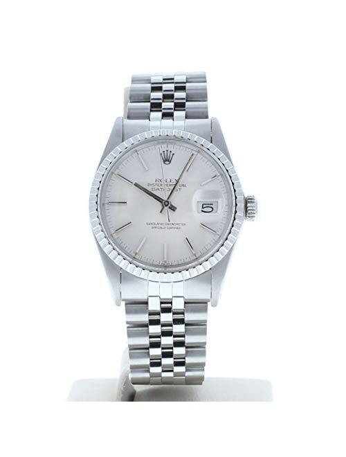 Rolex Mens Datejust Watch Model 16030 Silver Stick Dial & Engine Bezel (Certified Preowned)