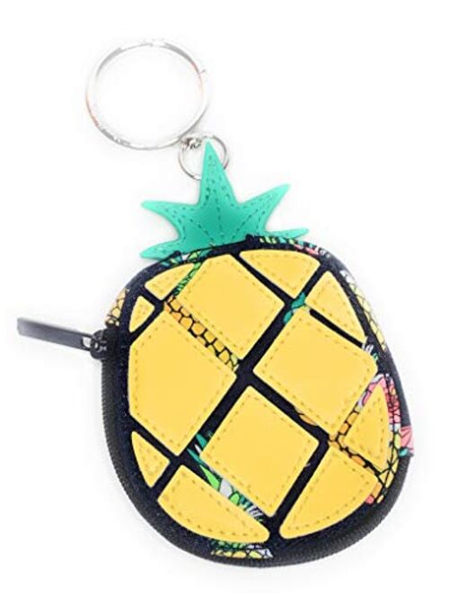 Vera Bradley Pineapple Bag Charm Toucan Party Leather