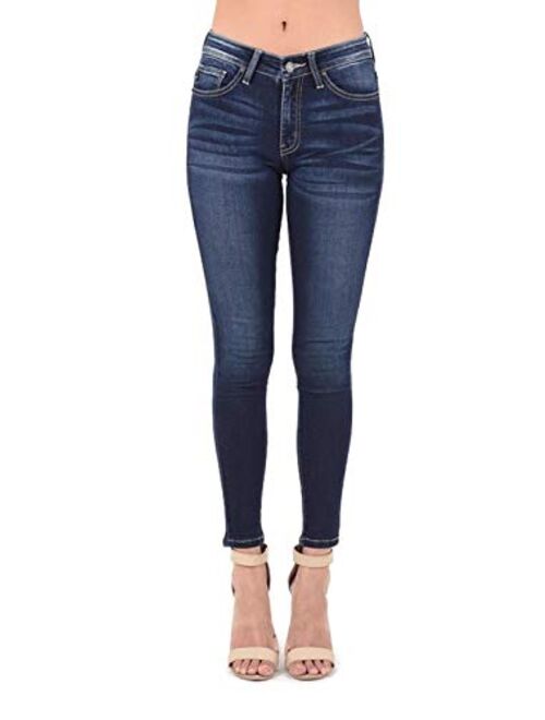 Buy Kan Can Women's Mid Waist Skinny Fit Denim Jeans online | Topofstyle