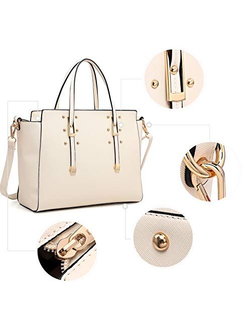 DASEIN Womens Fashion Handbag Large Tote Purses Shoulder Bag Top Handle Satchel Bag Briefcase