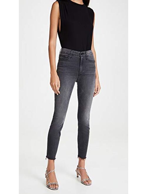 MOTHER Women's High Waisted Looker Ankle Fray Jeans
