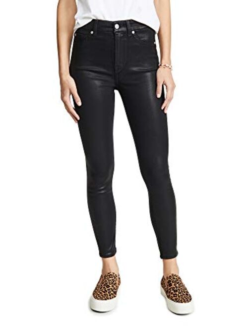7 For All Mankind Women's High Waisted Skinny Jeans with Faux Pockets
