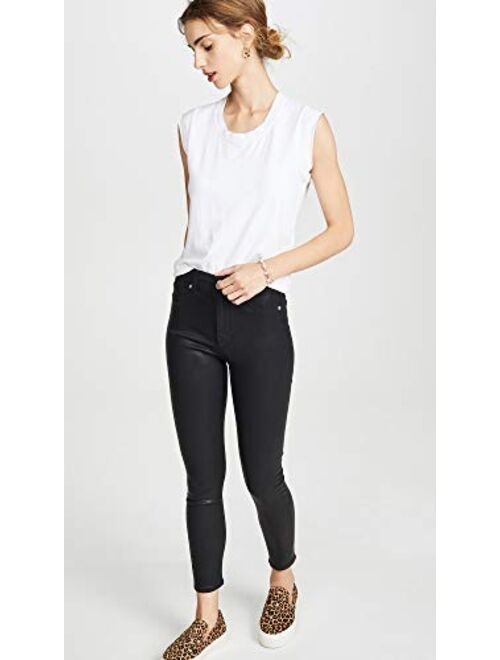7 For All Mankind Women's High Waisted Skinny Jeans with Faux Pockets