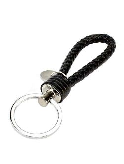 ocharzy Key Chains Handwoven Leather Keychain Simple Car Key Chain Accessories Keychain Gift for Men and Women Pack of 1/3